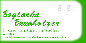 boglarka baumholzer business card
